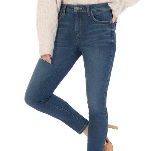 KUT FROM THE KLOTH Donna Fab Ab High Waist Ankle Skinny Jeans Blue Womens Size 6 - Picture 1 of 11